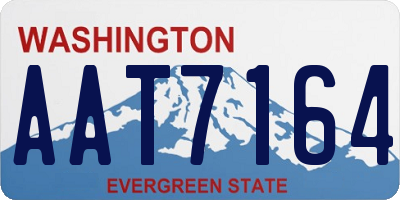 WA license plate AAT7164