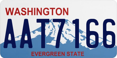 WA license plate AAT7166