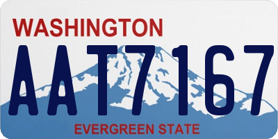 WA license plate AAT7167