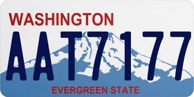 WA license plate AAT7177