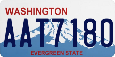 WA license plate AAT7180