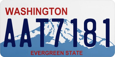 WA license plate AAT7181