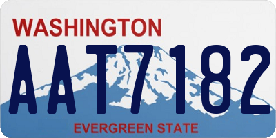 WA license plate AAT7182