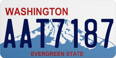 WA license plate AAT7187