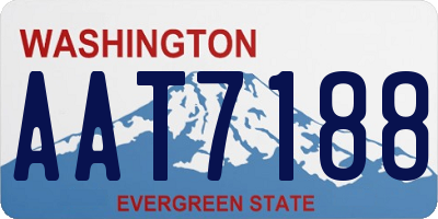 WA license plate AAT7188