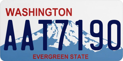 WA license plate AAT7190