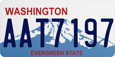 WA license plate AAT7197