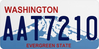 WA license plate AAT7210