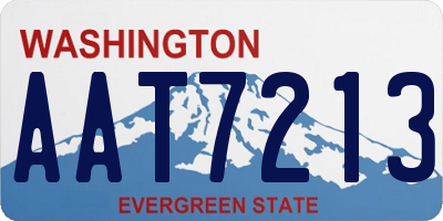 WA license plate AAT7213