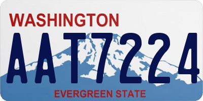 WA license plate AAT7224