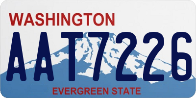 WA license plate AAT7226