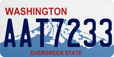 WA license plate AAT7233