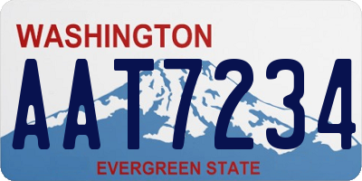 WA license plate AAT7234