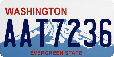 WA license plate AAT7236