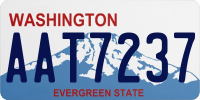 WA license plate AAT7237