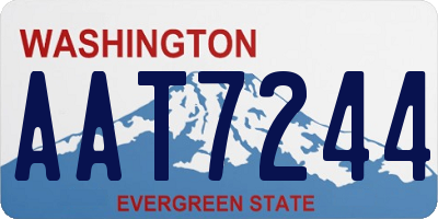WA license plate AAT7244