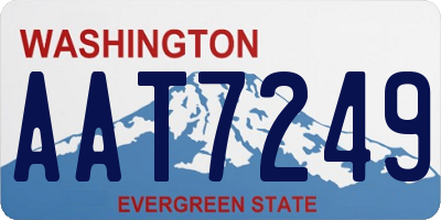 WA license plate AAT7249