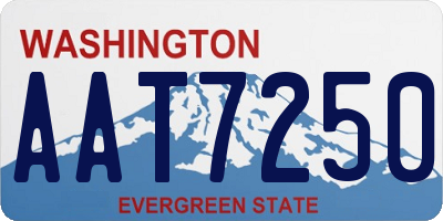 WA license plate AAT7250