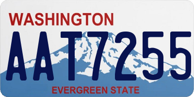 WA license plate AAT7255
