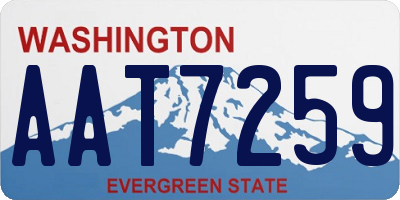 WA license plate AAT7259