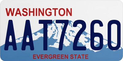 WA license plate AAT7260