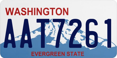 WA license plate AAT7261