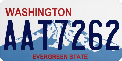 WA license plate AAT7262