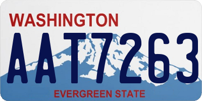 WA license plate AAT7263