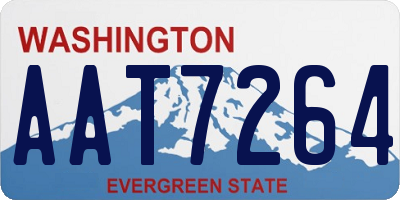 WA license plate AAT7264