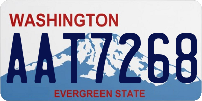 WA license plate AAT7268