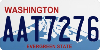 WA license plate AAT7276