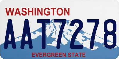 WA license plate AAT7278