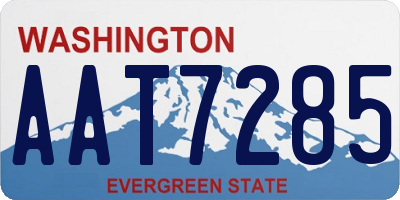 WA license plate AAT7285