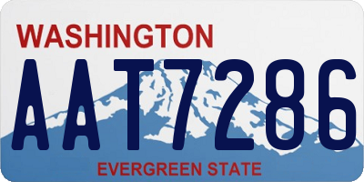 WA license plate AAT7286