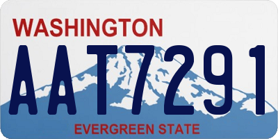 WA license plate AAT7291