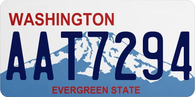 WA license plate AAT7294