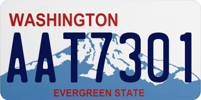 WA license plate AAT7301