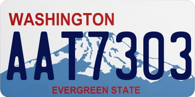 WA license plate AAT7303