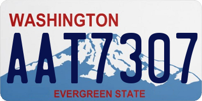 WA license plate AAT7307