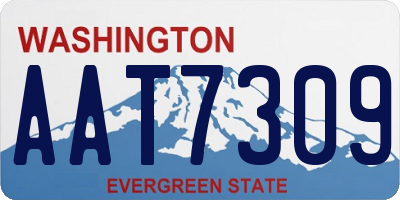 WA license plate AAT7309