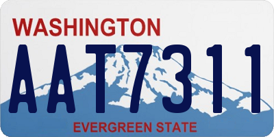 WA license plate AAT7311