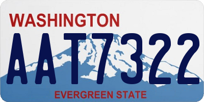 WA license plate AAT7322