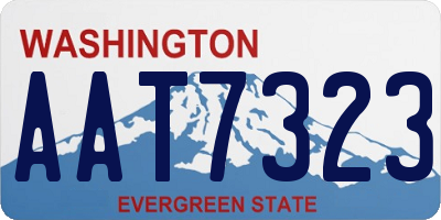 WA license plate AAT7323