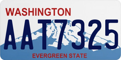 WA license plate AAT7325