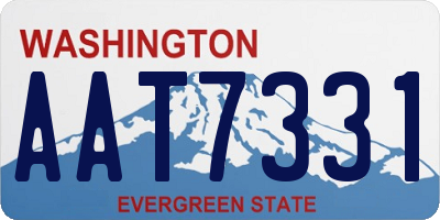 WA license plate AAT7331