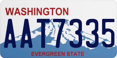 WA license plate AAT7335