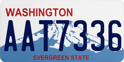 WA license plate AAT7336