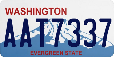WA license plate AAT7337
