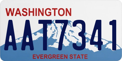 WA license plate AAT7341