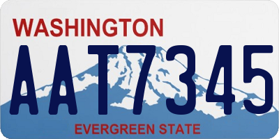 WA license plate AAT7345